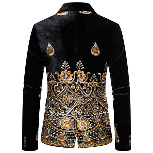 Blazer Embroidery Velvet men's jacket