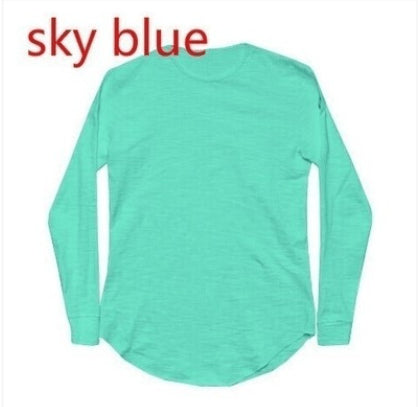 Men's T-shirt Top Solid Long Sleeve