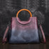 Leather Handbags Hand-Painted Suede Leather Retro