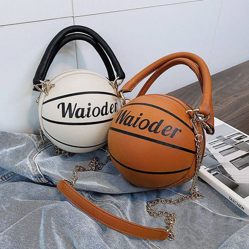 Basketball Shape Handbag Chain Shoulder