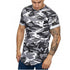 Men's T-shirt Camouflage Gradient Printing Casual Short Sleeve