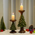 Wooden Christmas Tree Candlestick Base