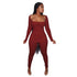 Women's Fashion Long-sleeved High-cut Top Pit-strip Set