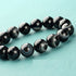 Black And White Silk Wrapped Agate Eye Bracelet
