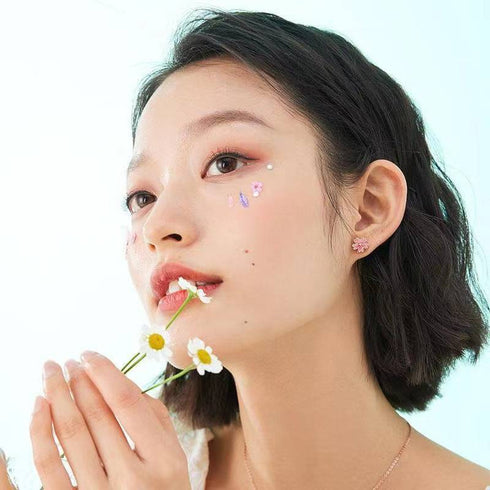 Women's Fashion Rotating Peach Blossom Earrings