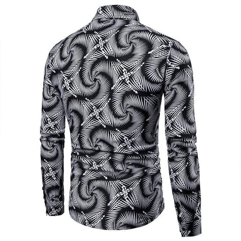 Men's Long Sleeve Shirt Color Slim