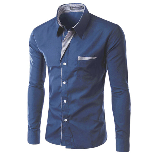 Men's Simple Long Sleeve Shirt