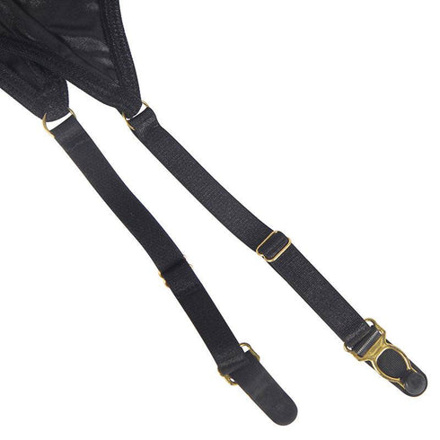 Large Black Zipper Babydoll With Garter