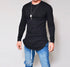Men's T-shirt Top Solid Long Sleeve