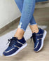 Women's Oversized Thick Soled Color-blocking Casual Low-top Sneakers
