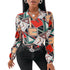 Women's Early Spring Temperament Commuter Red Chiffon Top