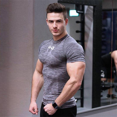 Men's Gym Short Sleeve T-shirt Quick Dry