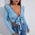 Women's Short T-shirt Top with straps on the chest