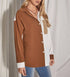 Contrast Stitching Top Pocket Long-Sleeved Chiffon Shirt