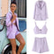 Women's Purple three-piece Suit with Jacket