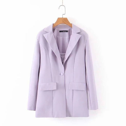 Women's Purple three-piece Suit with Jacket