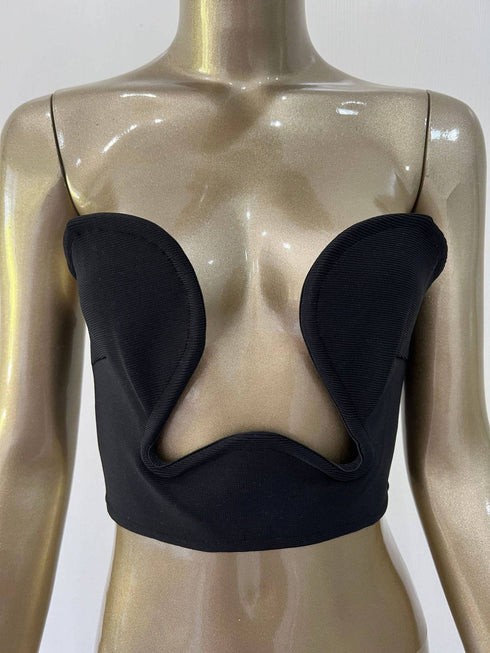 Tube Top Metal Ring Bandage Fashion Coat