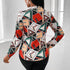 Women's Early Spring Temperament Commuter Red Chiffon Top