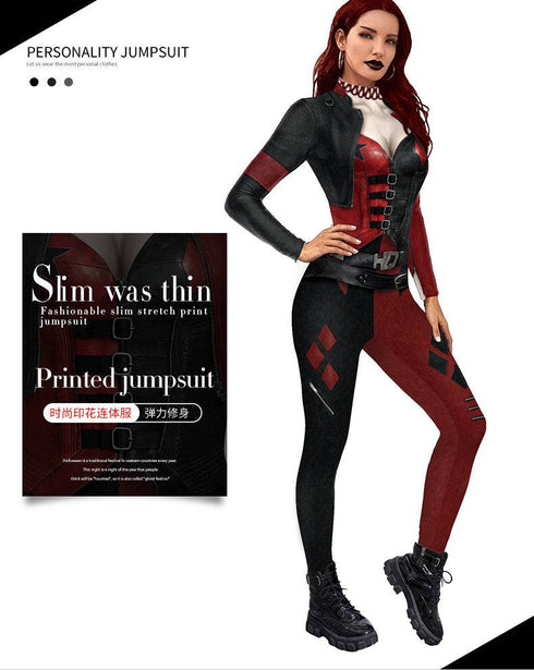 Holloween Women's Jumpsuit Printed Slimming Skinny Jumpsuit Women