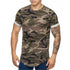 Men's T-shirt Camouflage Gradient Printing Casual Short Sleeve