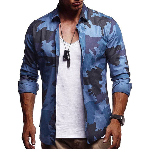 Men's camouflage long sleeve shirt