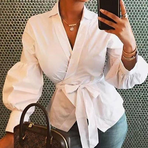 Women's Button Solid Color Shirt