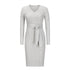 Women's Long Sleeve V-Neck Slim Dress