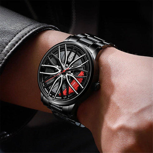 Automatic Movement Watch Men's Vacuum Plating Wheel Style - EsaModa