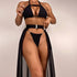 Women's Fashion Casual Solid Color Split Three-piece Suit