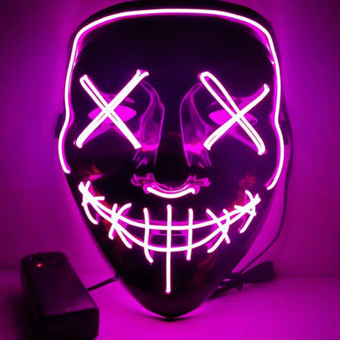 Black V Halloween Horror Glowing Mask - EsaModa