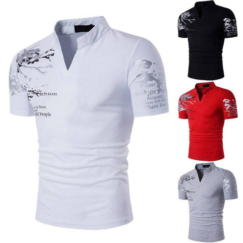 Men's Casual T-shirt Thin Hedging V-neck Slim EsaModa®