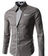 Striped Decoration Men's Shirts