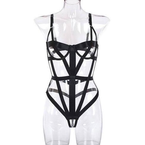 Complicated Craftsmanship Cross-over Sexy Lingerie Bodysuit
