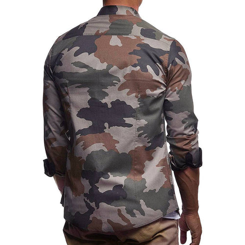 Men's camouflage long sleeve shirt