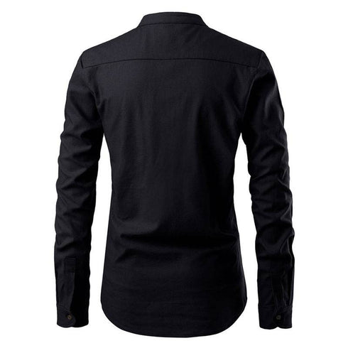 Men's Shirts Korean Men Slim Long Sleeve Dress Shirt