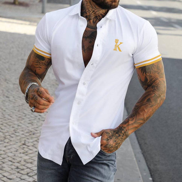 Men's Shirt Casual Slim Short Sleeve