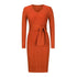 Women's Long Sleeve V-Neck Slim Dress