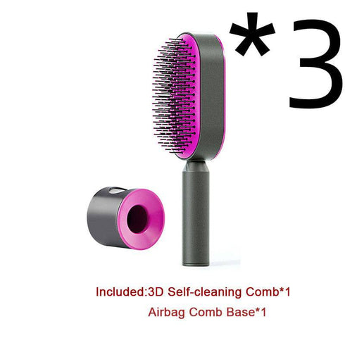 Hair Brush One-key Cleaning Hair Loss Airbag Massage Scalp Comb Anti-Static