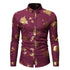 Men's bronzing long-sleeved shirt