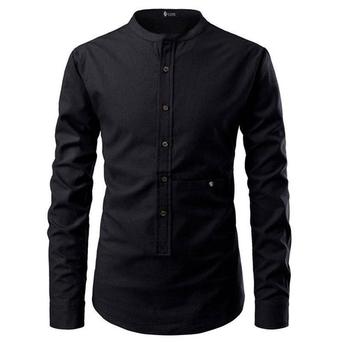 Men's Shirts Korean Men Slim Long Sleeve Dress Shirt