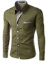 Striped Decoration Men's Shirts