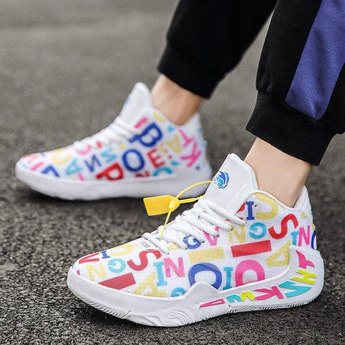 Women's Casual Shoes Couple Graffiti Sneakers Basketball