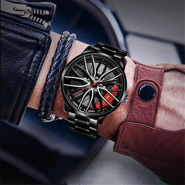 Automatic Movement Watch Men's Vacuum Plating Wheel Style - EsaModa