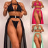 Women's Fashion Casual Solid Color Split Three-piece Suit