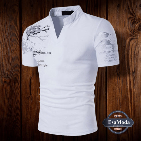 Men's Casual T-shirt Thin Hedging V-neck Slim EsaModa®