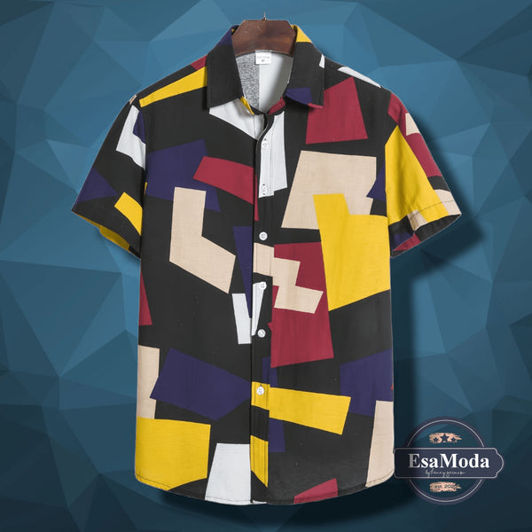 Men's Geometric Print Shirt