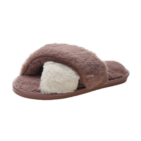 Furry Slippers New Autumn And Winter Indoor