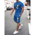 Men's Sports Casual Simple Fashion Short-sleeved Two-piece Suit