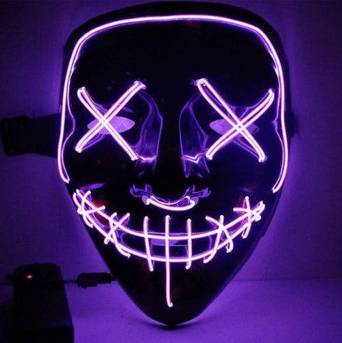 Black V Halloween Horror Glowing Mask - EsaModa