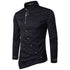 Men's Oblique Button Irregular Multi-color Trendy Slim Shirt
